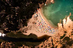 The coastline seen from above.